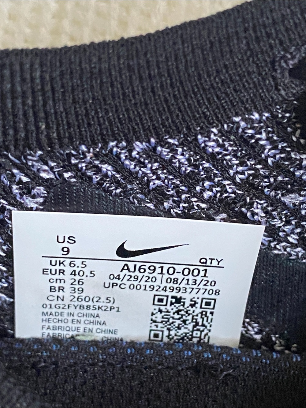 Nike Women’s VaporMax Flyknit Sneakers - Black & White Streetwear - Picture 9 of 9